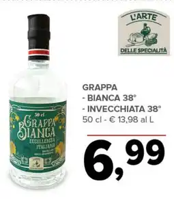 Todis Grappa - bianca 38° - invecchiata 38° offerta