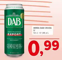 Todis Birra DAB CRUDA 5 offerta