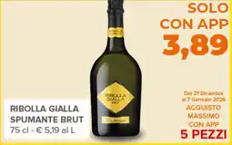 Todis Ribolla gialla spumante brut offerta