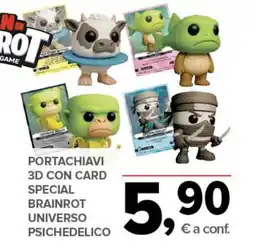 Todis Portachiavi 3D con card special brainrot universo psichedelico offerta