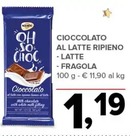 Todis OH SO CHOC Cioccolato al latte ripieno offerta