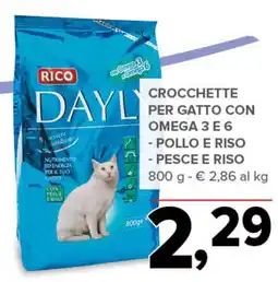 Todis RICO Crocchette per gatto con omega 3 E 6 offerta