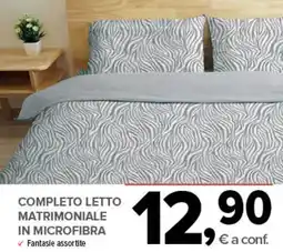 Todis Completo letto matrimoniale in microfibra offerta