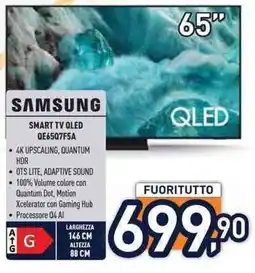Unieuro SAMSUNG SMART TV QLED QE65Q7F5A offerta