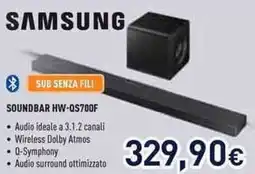 Unieuro SAMSUNG SOUNDBAR HW-QS700F offerta