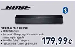 Unieuro BOSE SOUNDBAR SOLO SERIES II offerta