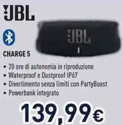 Unieuro JBL CHARGE 5 offerta