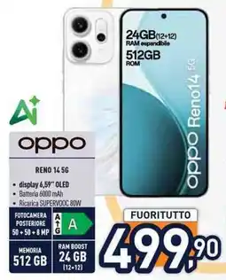 Unieuro oppo RENO 14 5G offerta