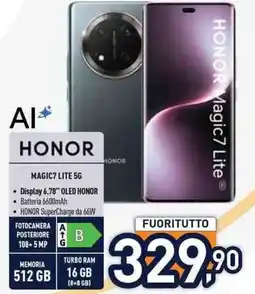 Unieuro HONOR MAGIC7 LITE 5G offerta