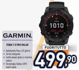 Unieuro Garmin fenix 7 X pro solar offerta