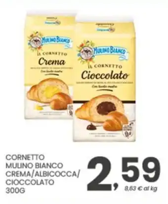 Cornetto mulino bianco crema/albicocca/ cioccolato