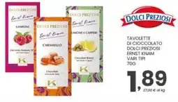 Despar Tavolette di cioccolato dolci preziosi ERNST KNAM offerta
