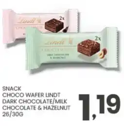 Despar Snack choco wafer lindt dark chocolate/milk chocolate & hazelnut offerta