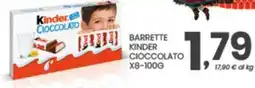 Despar Barrette kinder cioccolato x8 offerta