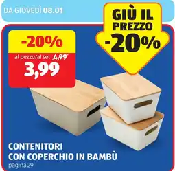 ALDI Contenitori con coperchio in bambù offerta