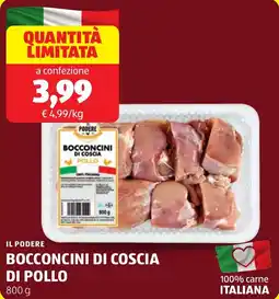 ALDI Il podere bocconcini di coscia di pollo offerta