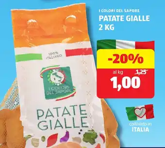 I colori del sapore patate gialle