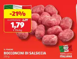 ALDI Il podere bocconcini di salsiccia offerta