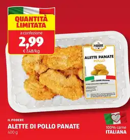 ALDI Il podere alette di pollo panate offerta
