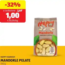 ALDI Happy harvest mandorle pelate offerta