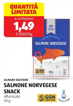 ALDI Almare seafood salmone norvegese snack offerta