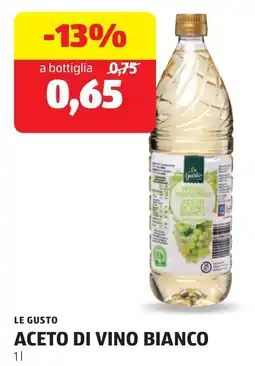 ALDI Le gusto aceto di vino bianco offerta