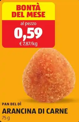 ALDI Pan del dì arancina di carne offerta