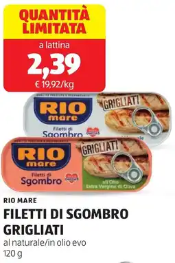 ALDI Rio mare filetti di sgombro grigliati offerta
