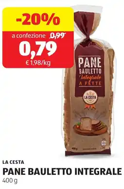 ALDI La cesta pane bauletto integrale offerta