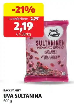 ALDI Back family uva sultanina offerta