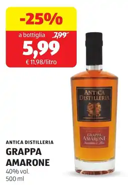 ALDI Antica distilleria grappa amarone offerta