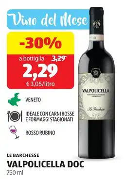 ALDI Le barchesse valpolicella DOC offerta