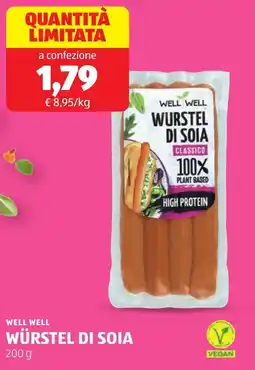 ALDI Well well würstel di soia offerta