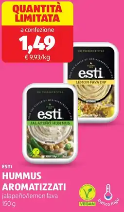 ALDI Esti hummus aromatizzati offerta