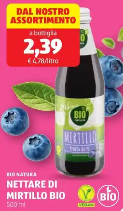 ALDI Bio natura nettare di mirtillo bio offerta