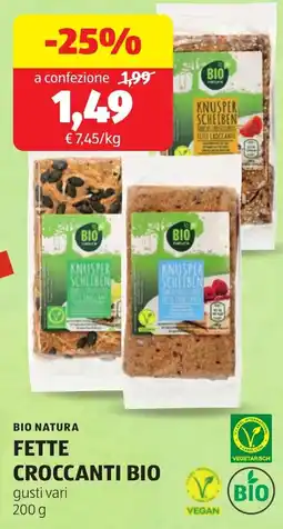ALDI Bio natura fette croccanti bio offerta