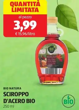 ALDI Bio natura sciroppo d'acero bio offerta