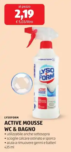 ALDI Lysoform active mousse wc & bagno offerta