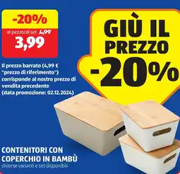 ALDI Contenitori con coperchio in bambù offerta