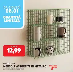 ALDI Home creation mensole assortite in metallo offerta