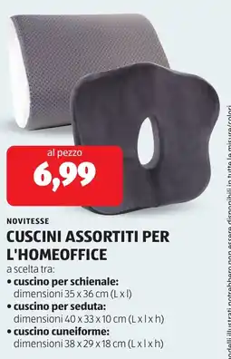 ALDI Novitesse cuscini assortiti per l'homeoffice offerta