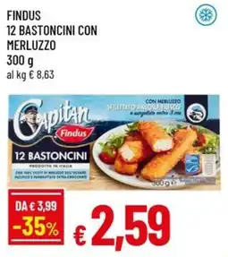 A&O Findus 12 bastoncini con merluzzo offerta