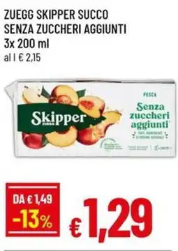A&O Zuegg skipper succo senza zuccheri aggiunti offerta