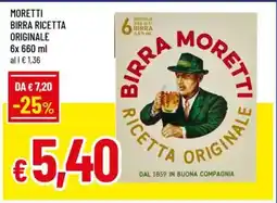 A&O Moretti birra ricetta originale offerta