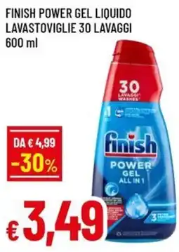 A&O Finish power gel liquido lavastoviglie offerta