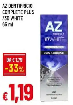 A&O Az dentifricio complete plus /3D white offerta