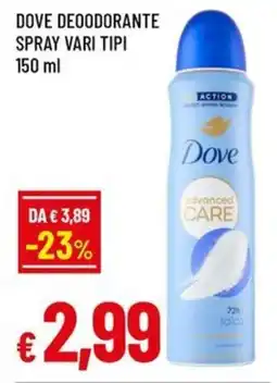 A&O Dove deoodorante spray offerta