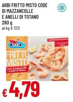 A&O Arbi fritto misto code di mazzancolle e anelli di totano offerta