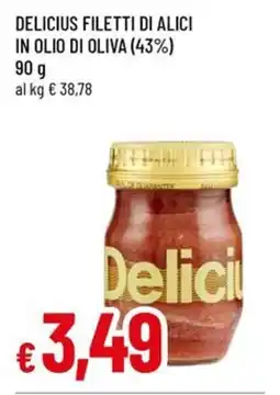 A&O Delicius filetti di alici in olio di oliva (43%) offerta