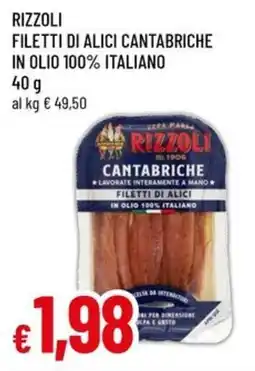 A&O Rizzoli filetti di alici cantabriche in olio 100% italiano offerta